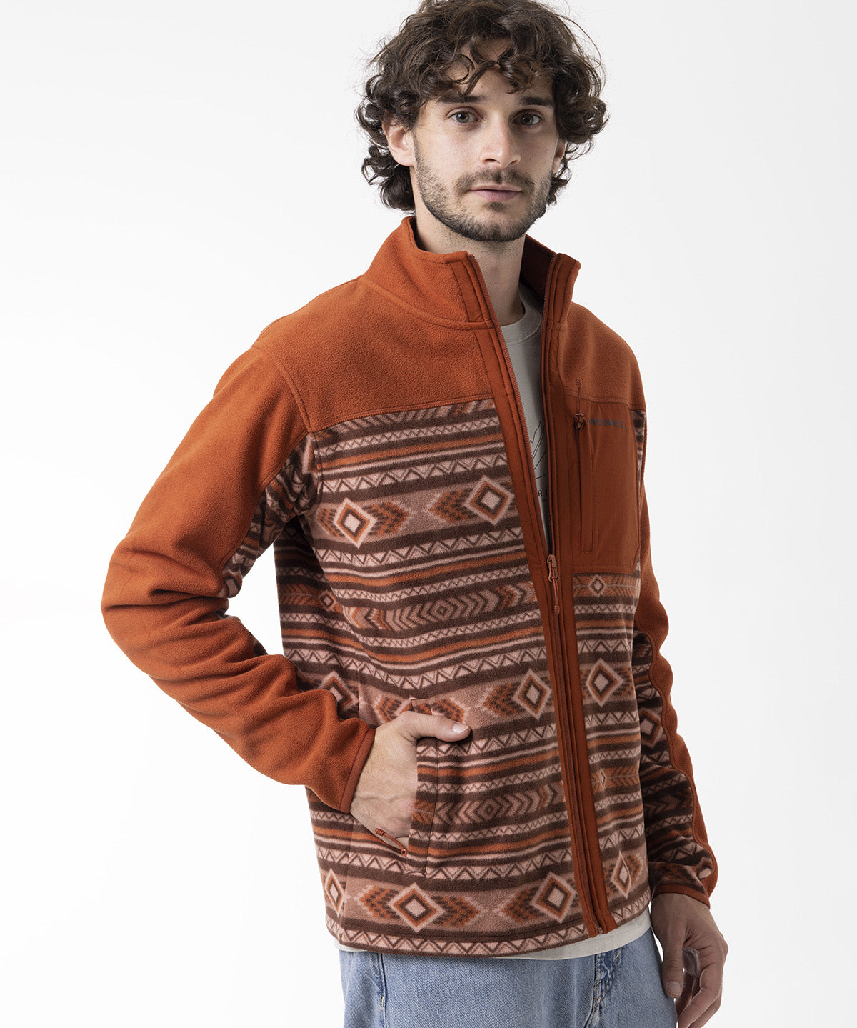 Polar Hombre Thermal Core Full Zipper Naranjo Merrell