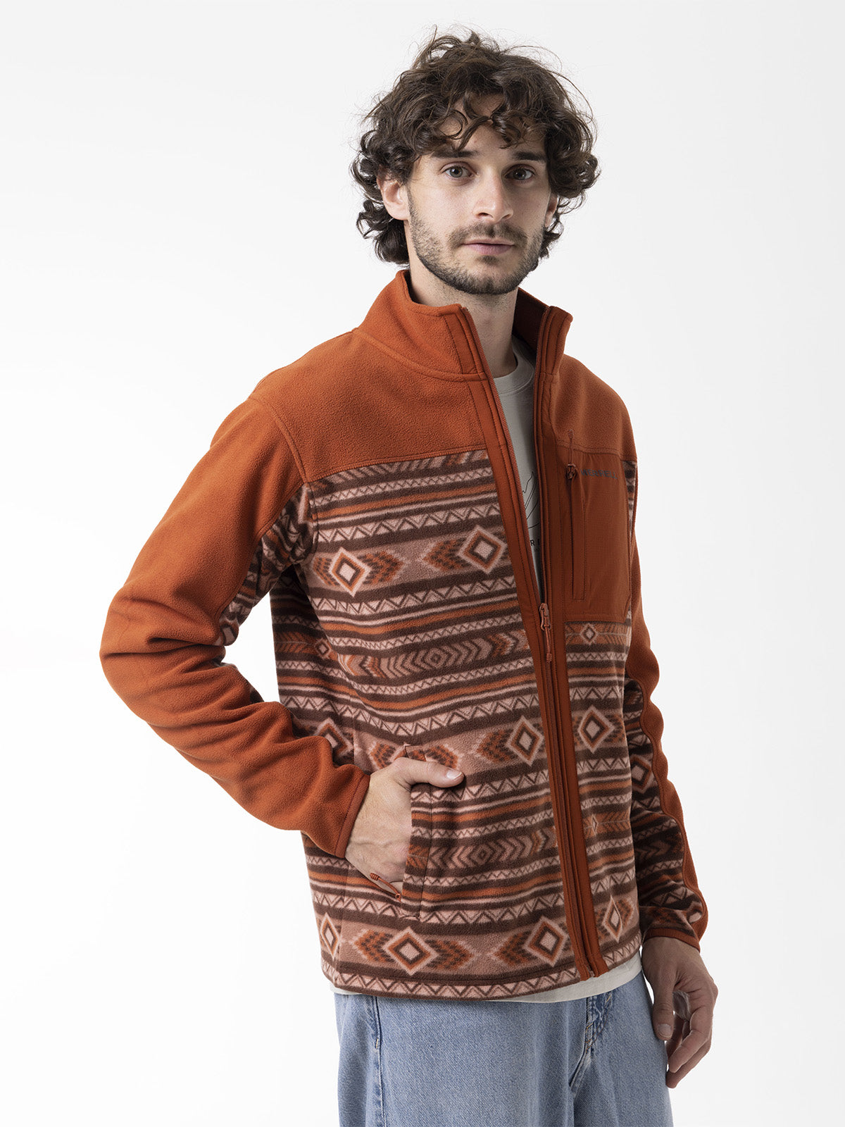 Polar Hombre Thermal Core Full Zipper Naranjo Merrell
