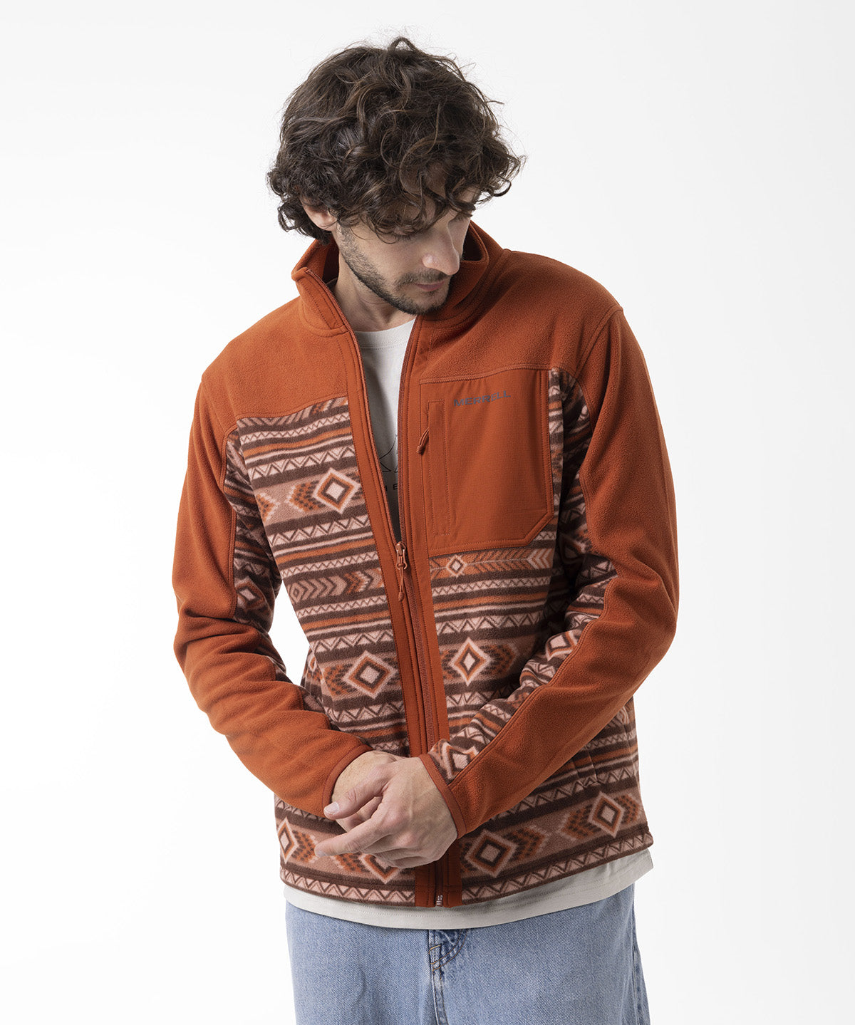 Polar Hombre Thermal Core Full Zipper Naranjo Merrell