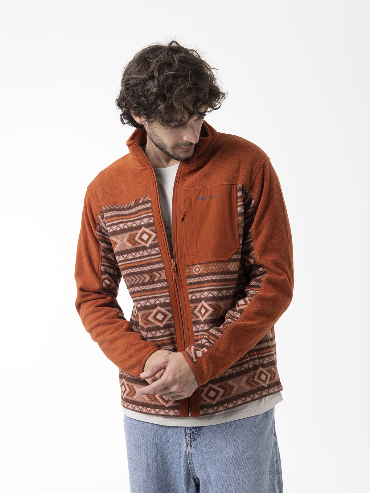 Polar Hombre Thermal Core Full Zipper Naranjo Merrell