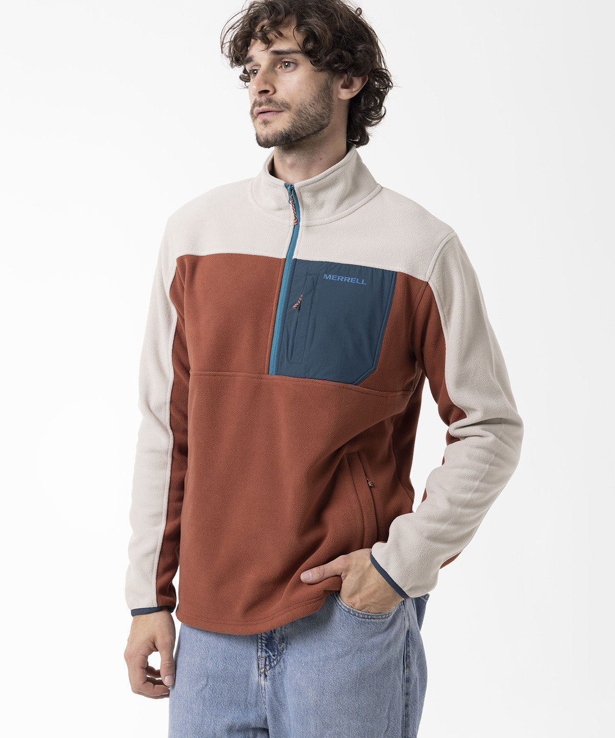 Polar Hombre Thermal Core Quarter Zipper Naranjo Merrell