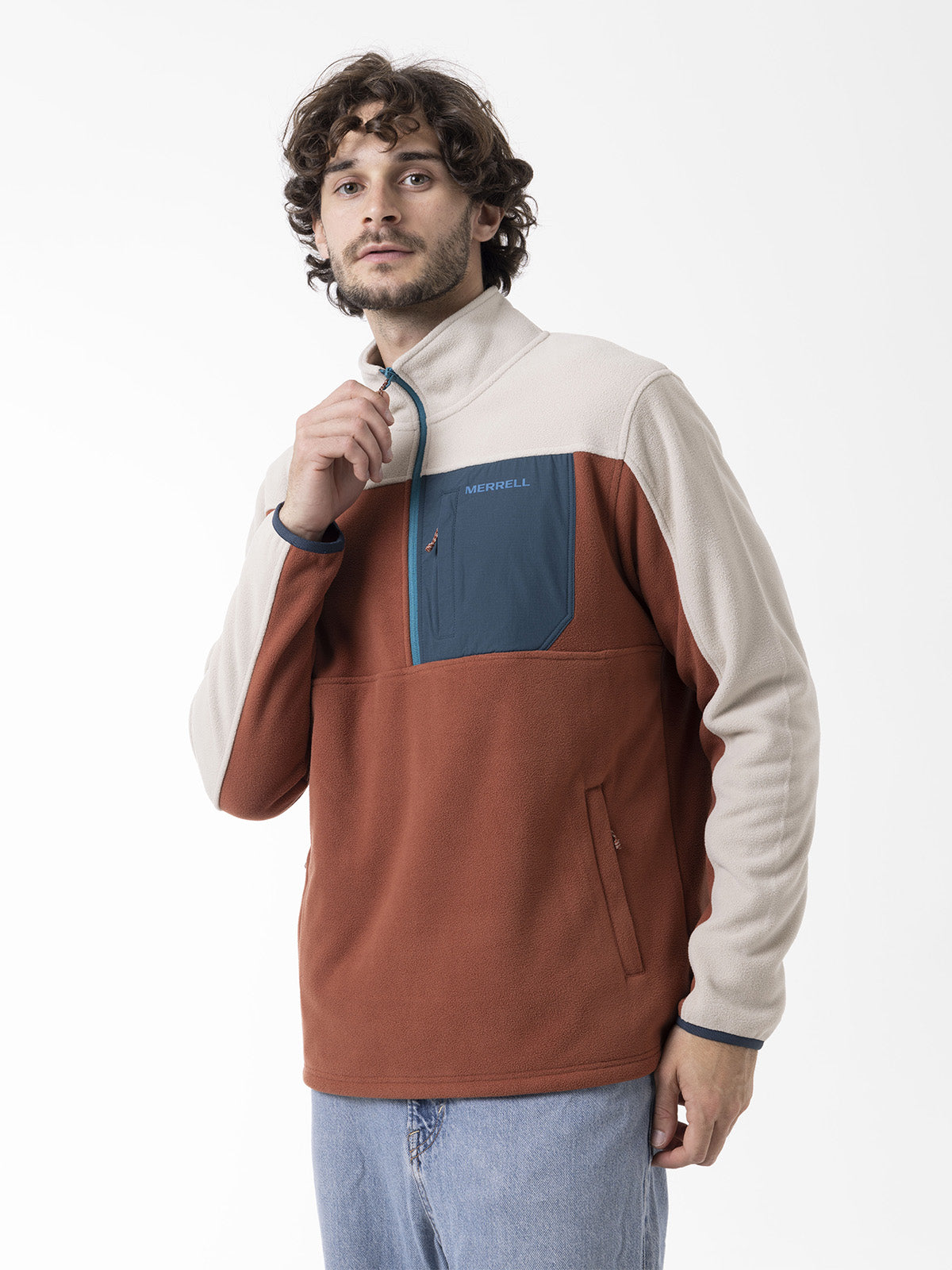 Polar Hombre Thermal Core Quarter Zipper Naranjo Merrell