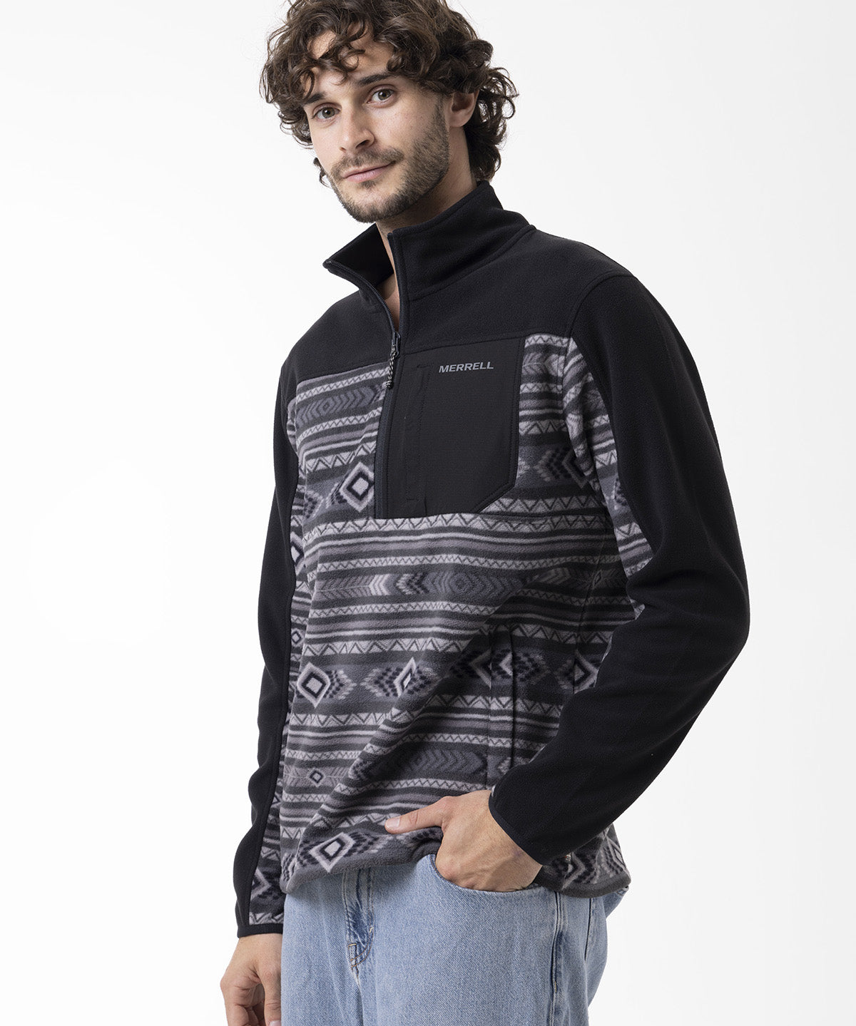 Polar Hombre Thermal Core Quarter Zipper Negro Merrell