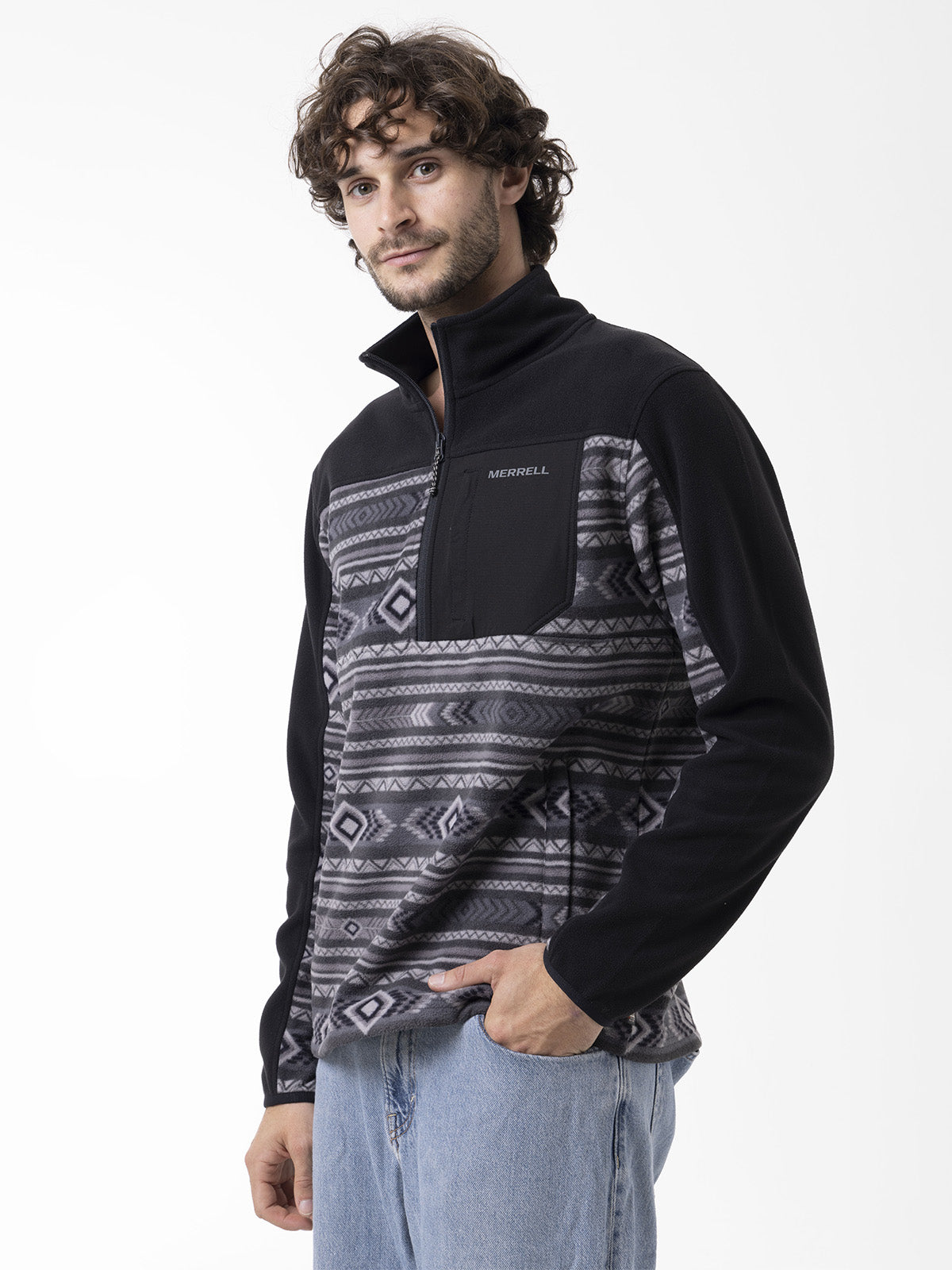 Polar Hombre Thermal Core Quarter Zipper Negro Merrell