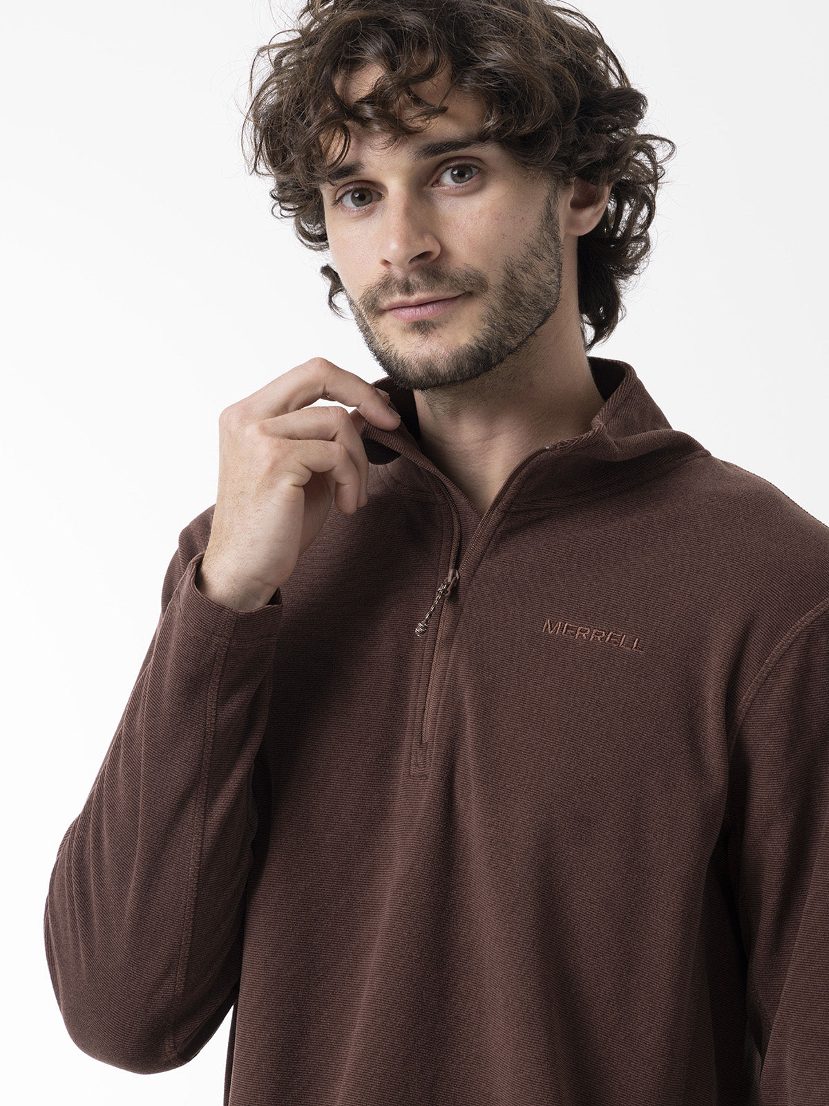 Polar Hombre Micro Core Quarter Zipper Café Merrell