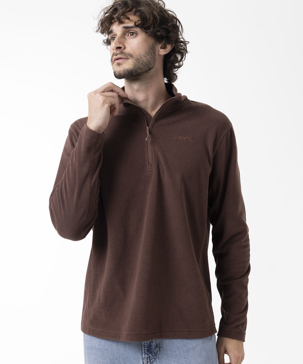 Polar Hombre Micro Core Quarter Zipper Café Merrell