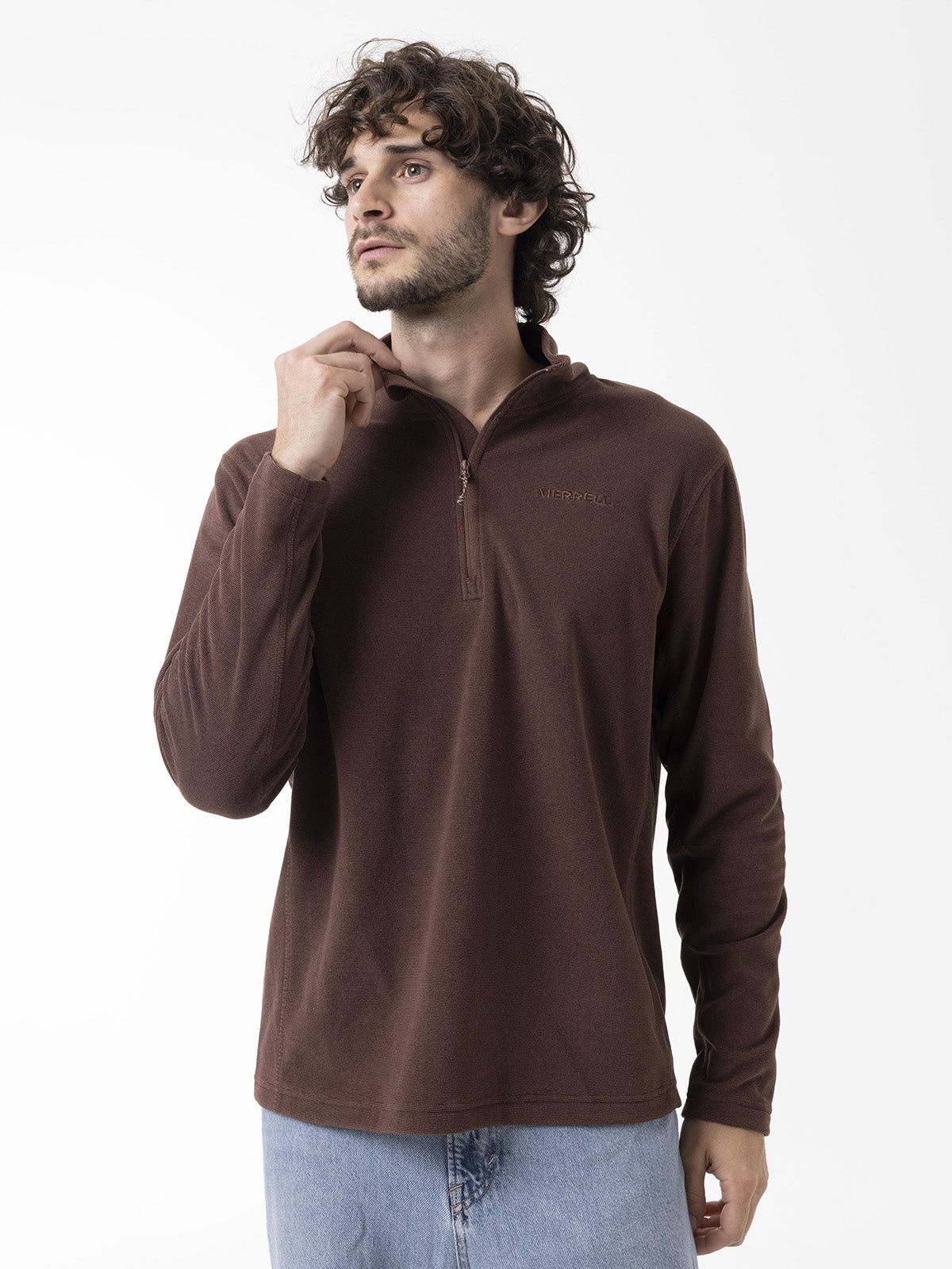 Polar Hombre Micro Core Quarter Zipper Café Merrell