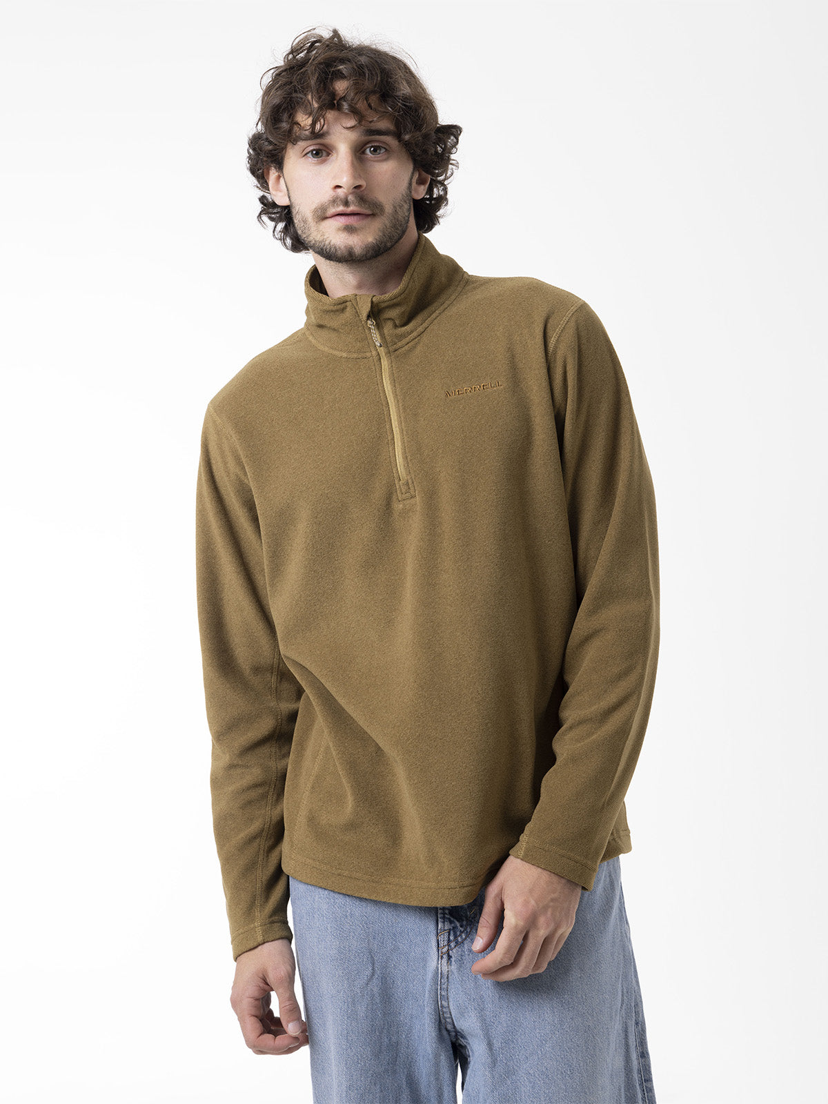 Polar Hombre Micro Core Quarter Zipper Mostaza Merrell