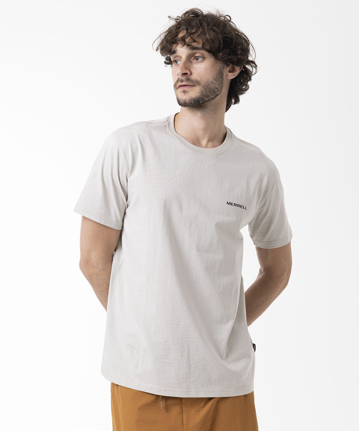 Polera Manga Corta Hombre Backprint Blanco Merrell