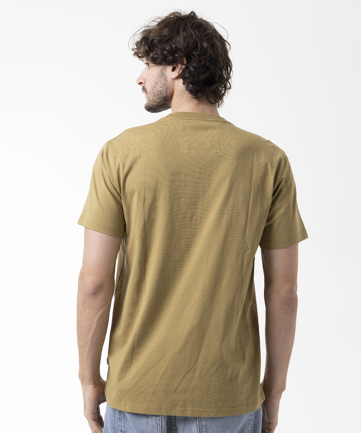 Polera Manga Corta Hombre Graphic Mostaza Merrell