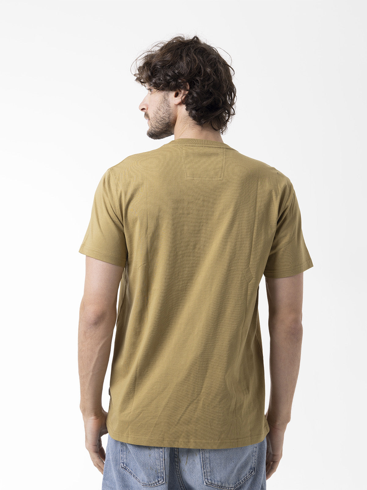 Polera Manga Corta Hombre Graphic Mostaza Merrell