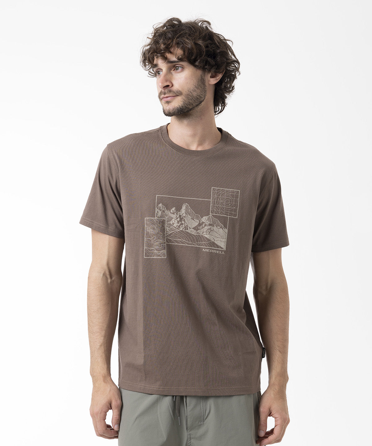 Polera Manga Corta Hombre Graphic Café Merrell