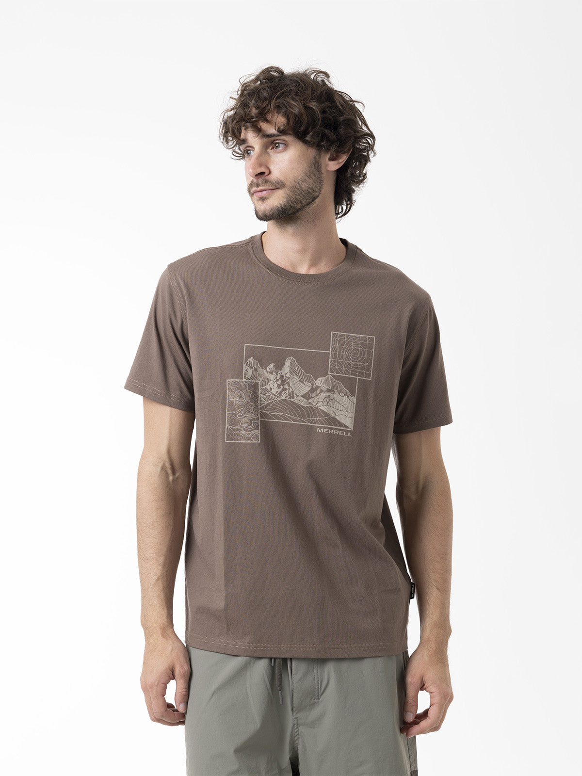 Polera Manga Corta Hombre Graphic Café Merrell