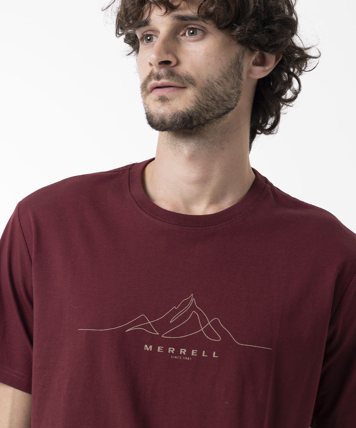 Polera Manga Corta Hombre Logo Core Rojo Merrell