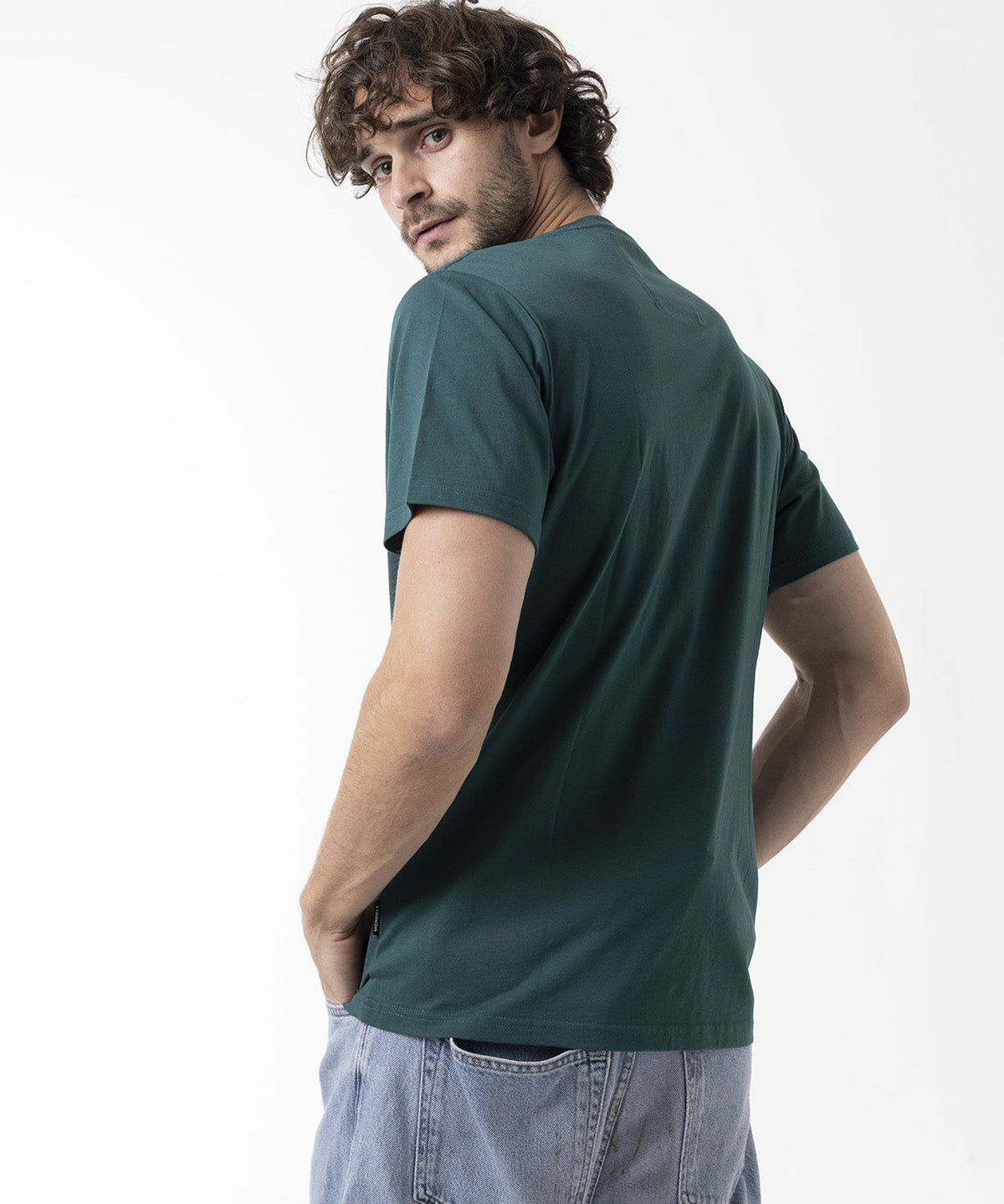 Polera Manga Corta Hombre Logo Core Verde Merrell