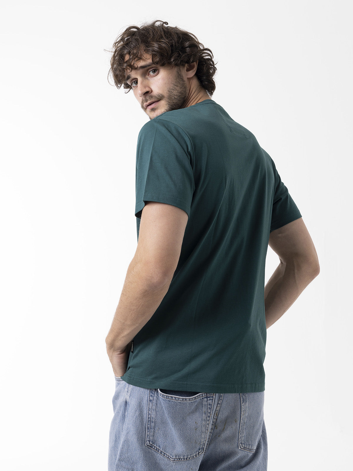 Polera Manga Corta Hombre Logo Core Verde Merrell