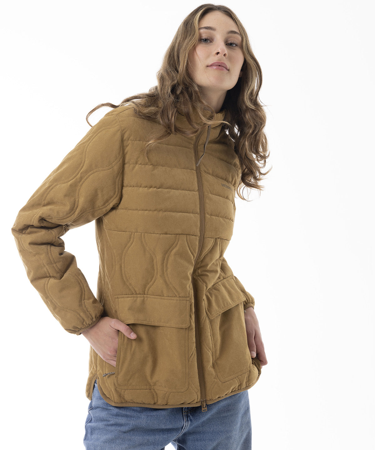 Chaqueta Mujer Softcore Quilted Mostaza Merrell