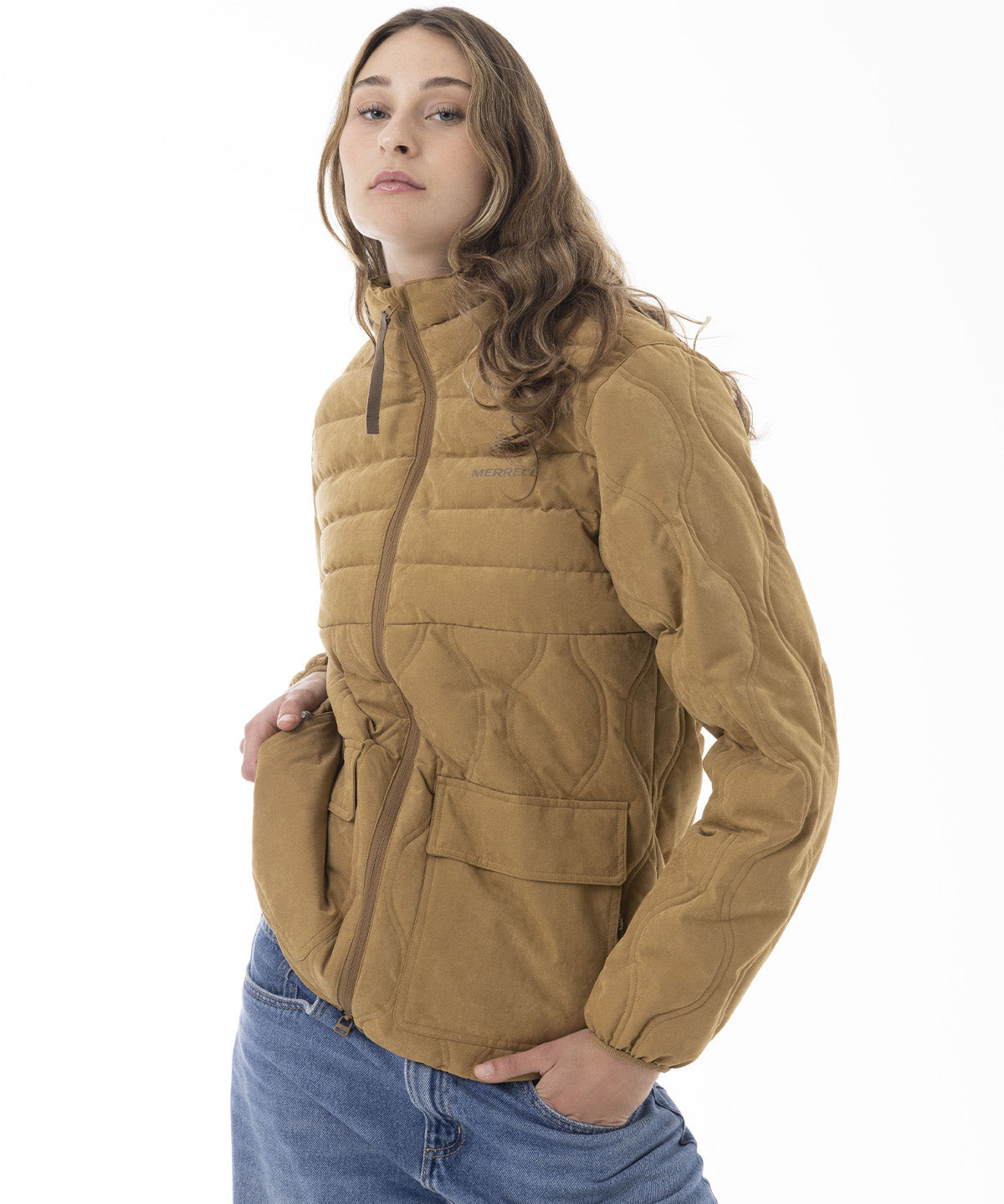 Chaqueta Mujer Softcore Quilted Mostaza Merrell