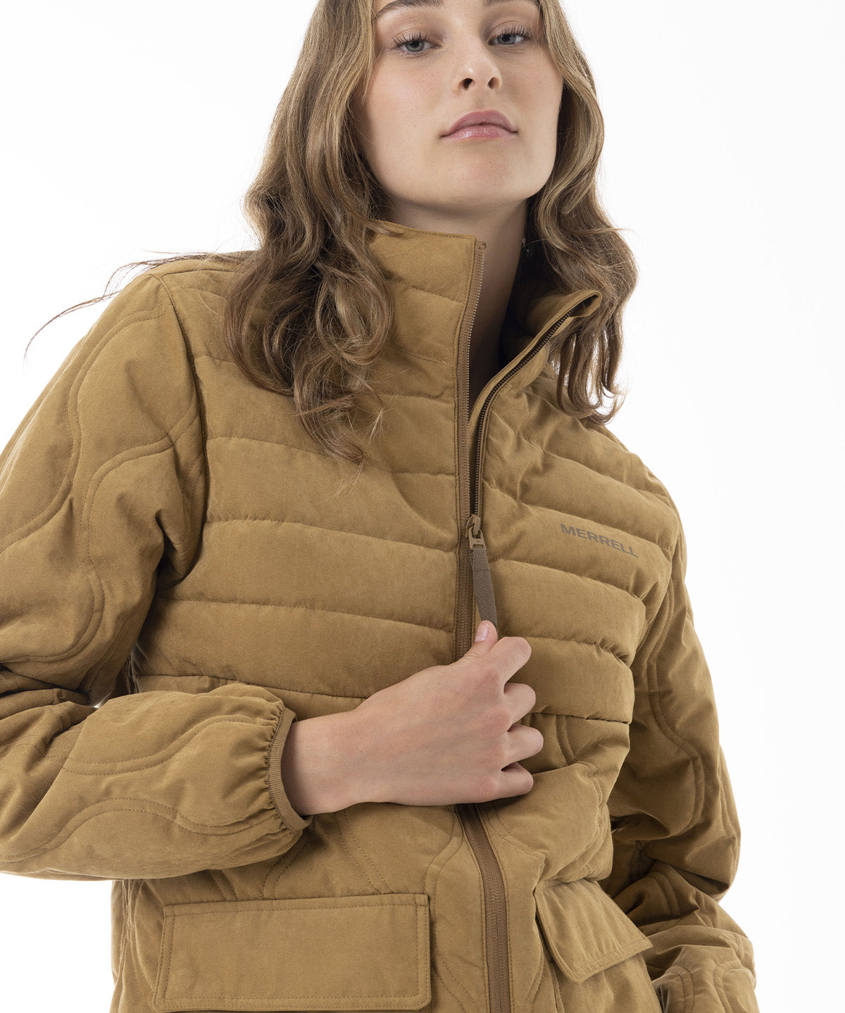 Chaqueta Mujer Softcore Quilted Mostaza Merrell