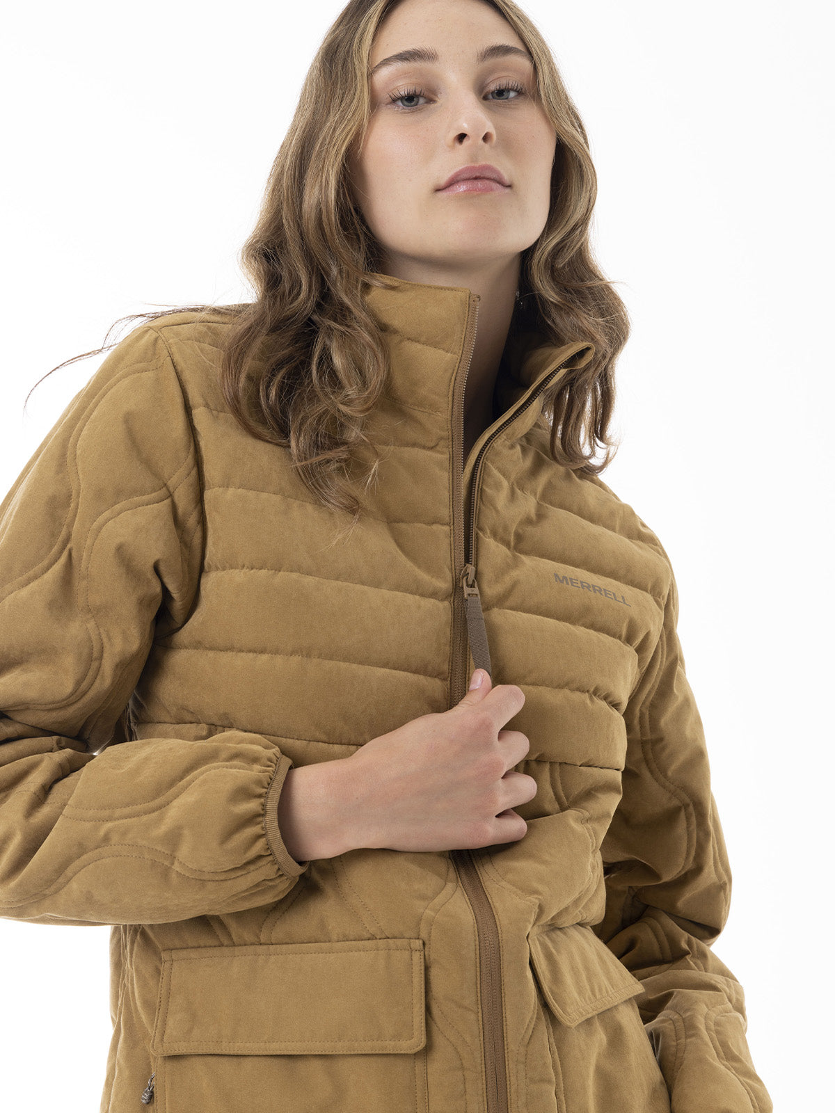 Chaqueta Mujer Softcore Quilted Mostaza Merrell