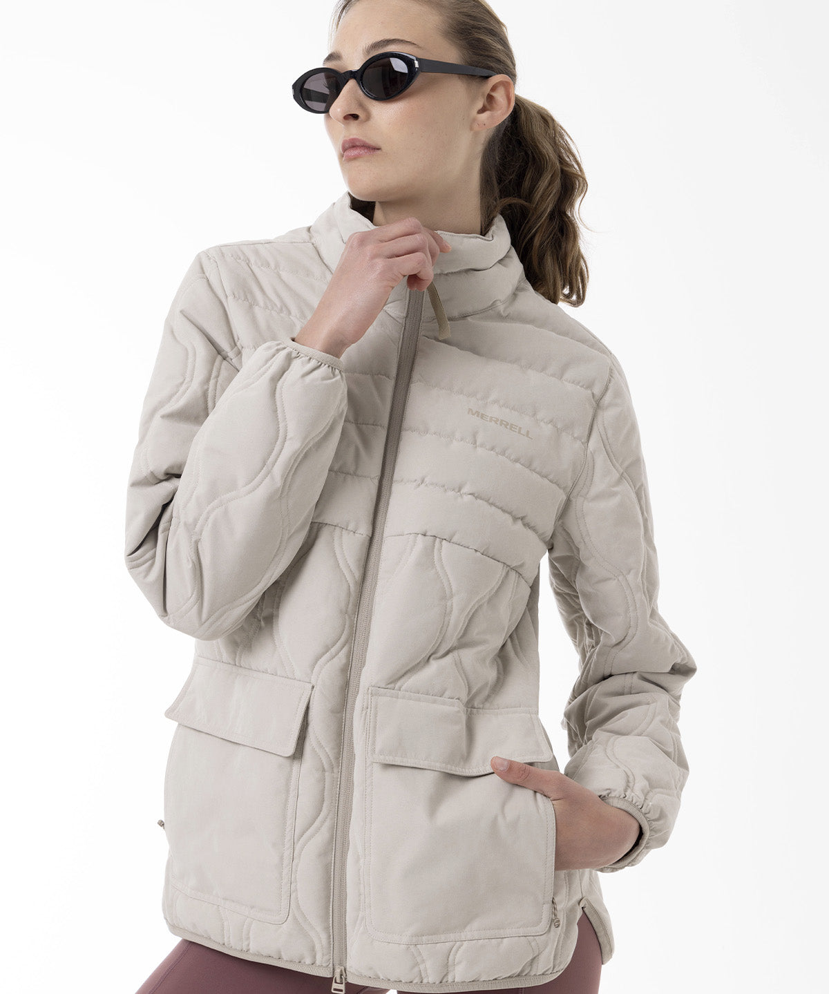 Chaqueta Mujer Softcore Quilted Beige Merrell