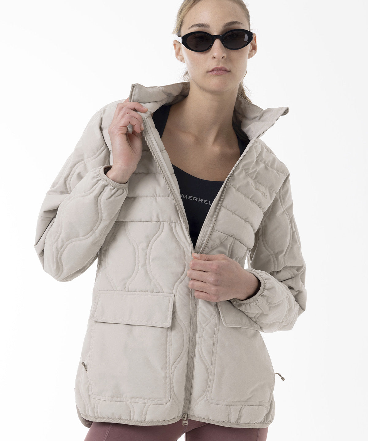 Chaqueta Mujer Softcore Quilted Beige Merrell