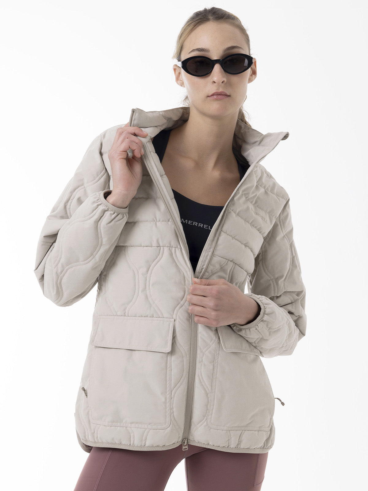 Chaqueta Mujer Softcore Quilted Beige Merrell