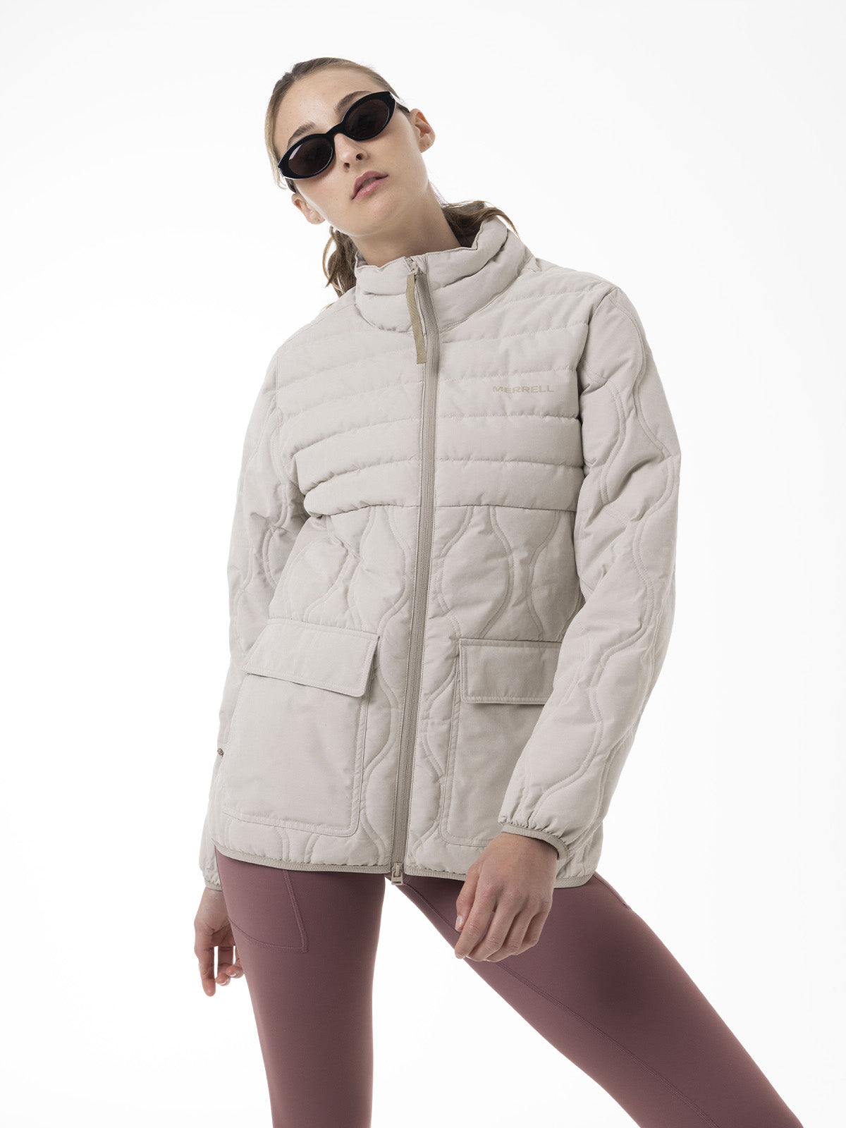 Chaqueta Mujer Softcore Quilted Beige Merrell