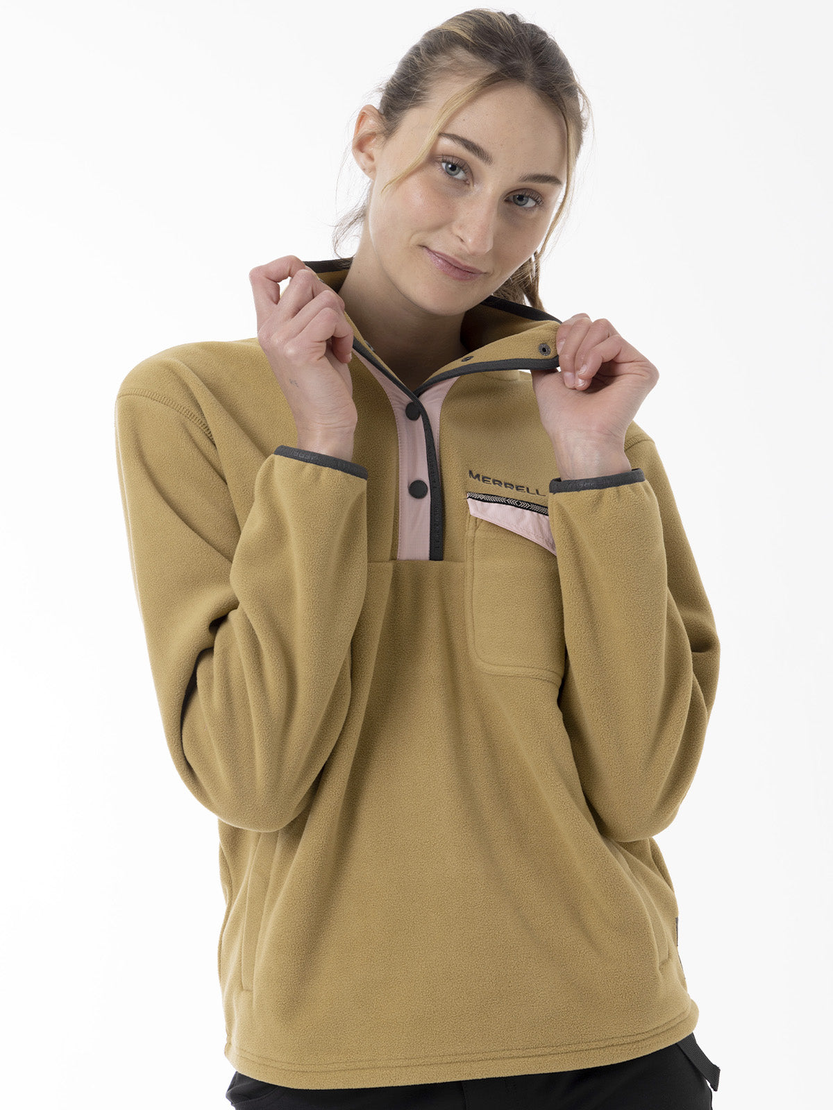 Polar Mujer Thermal Core Quarter Snap Mostaza Merrell