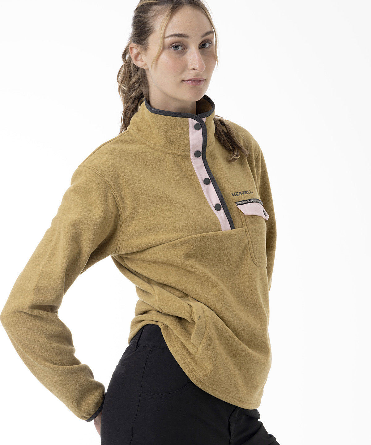 Polar Mujer Thermal Core Quarter Snap Mostaza Merrell
