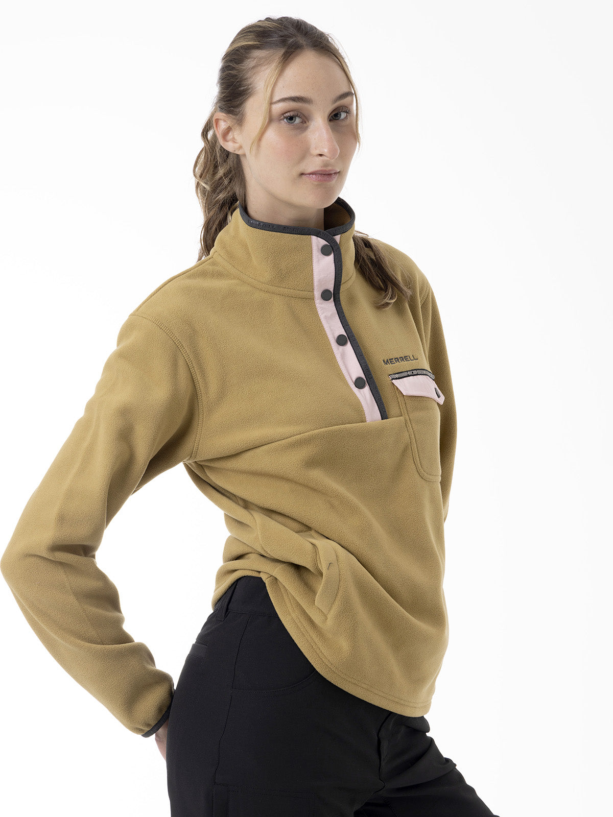 Polar Mujer Thermal Core Quarter Snap Mostaza Merrell