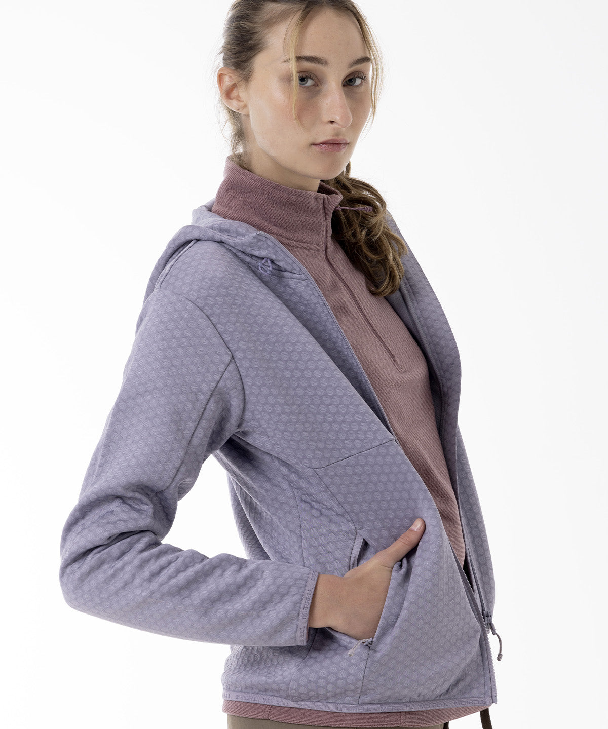 Polerón Mujer Hex Grid Fleece Morado Merrell