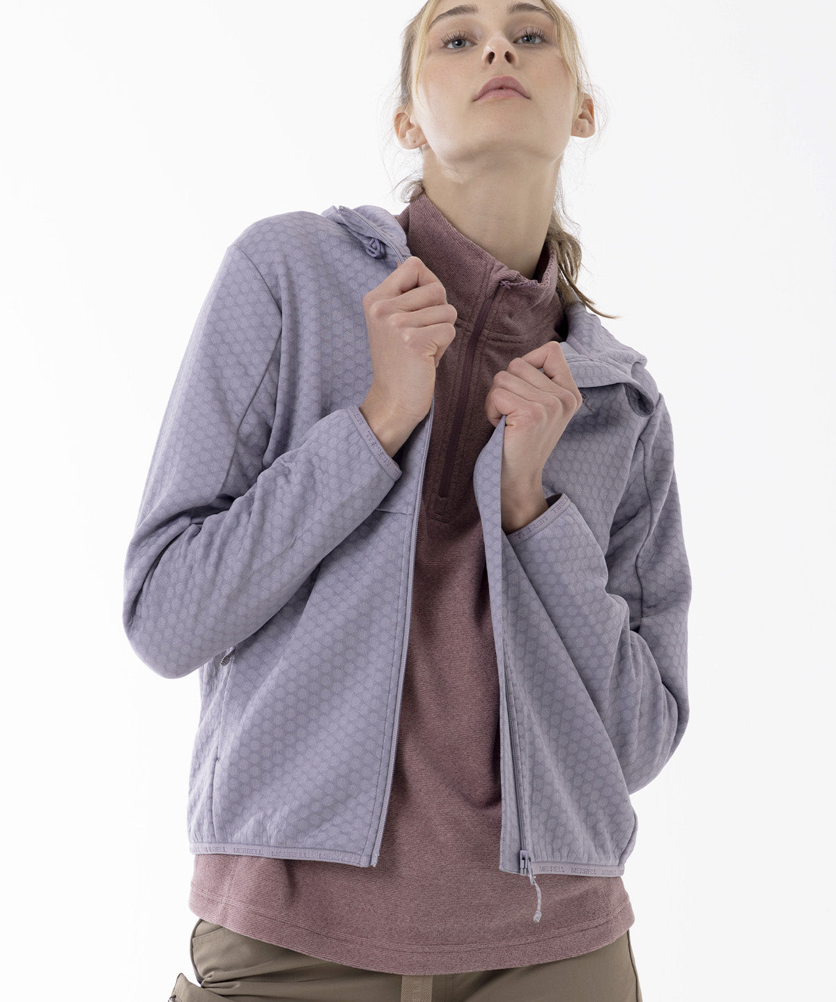 Polerón Mujer Hex Grid Fleece Morado Merrell