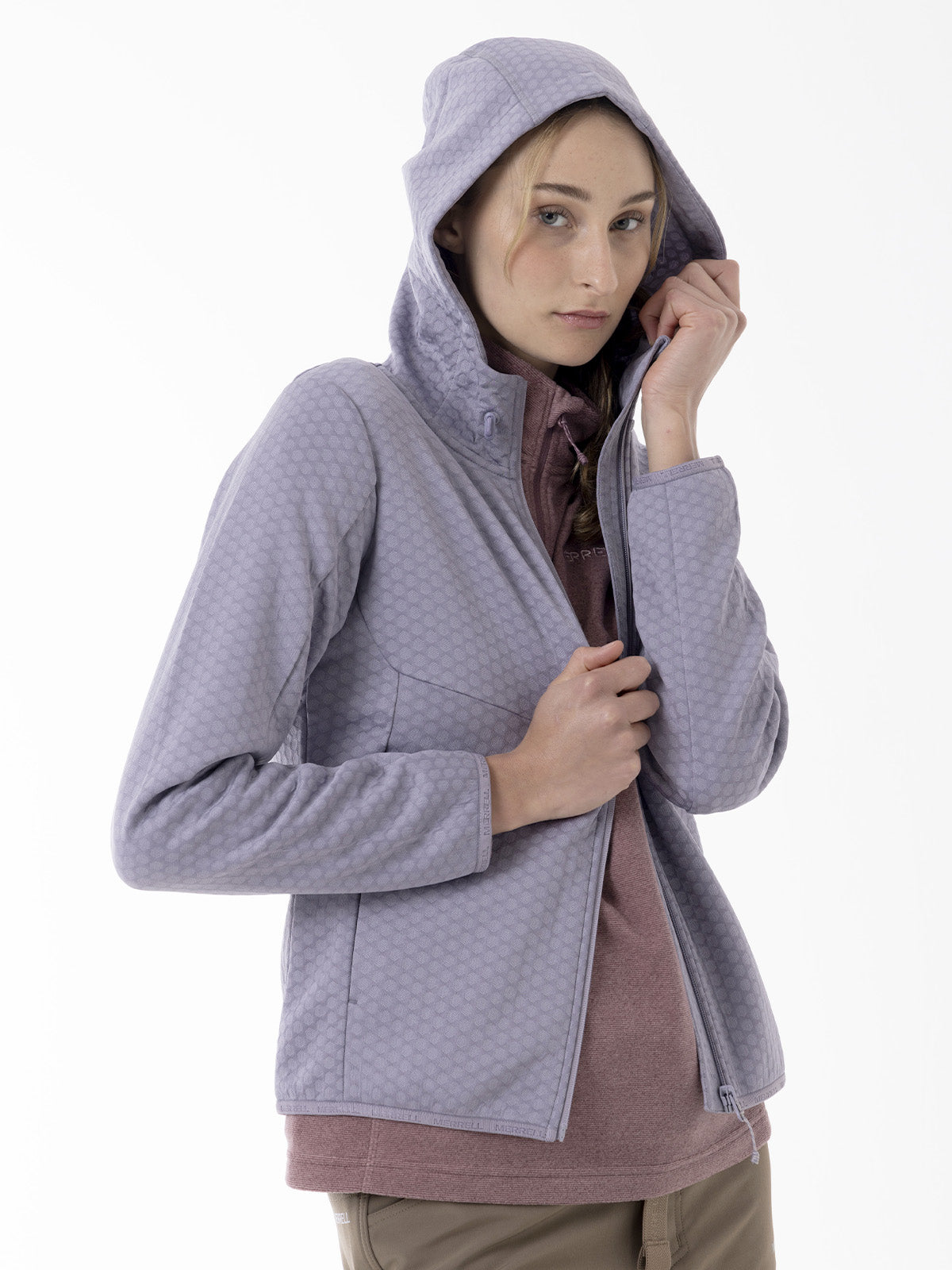 Polerón Mujer Hex Grid Fleece Morado Merrell