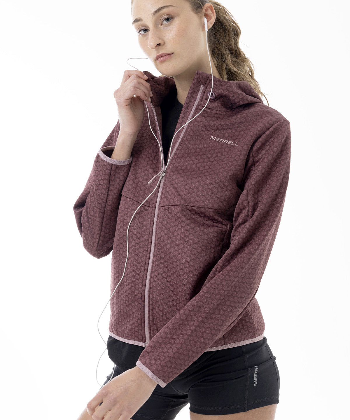 Polerón Mujer Hex Grid Fleece Rosado Merrell