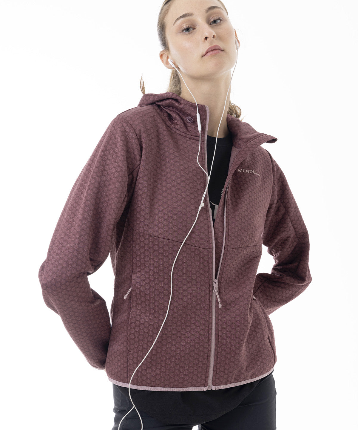 Polerón Mujer Hex Grid Fleece Rosado Merrell