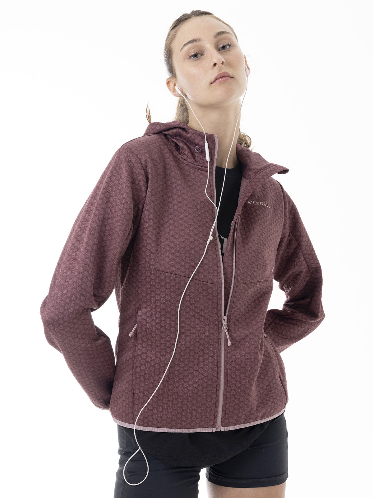 Polerón Mujer Hex Grid Fleece Rosado Merrell