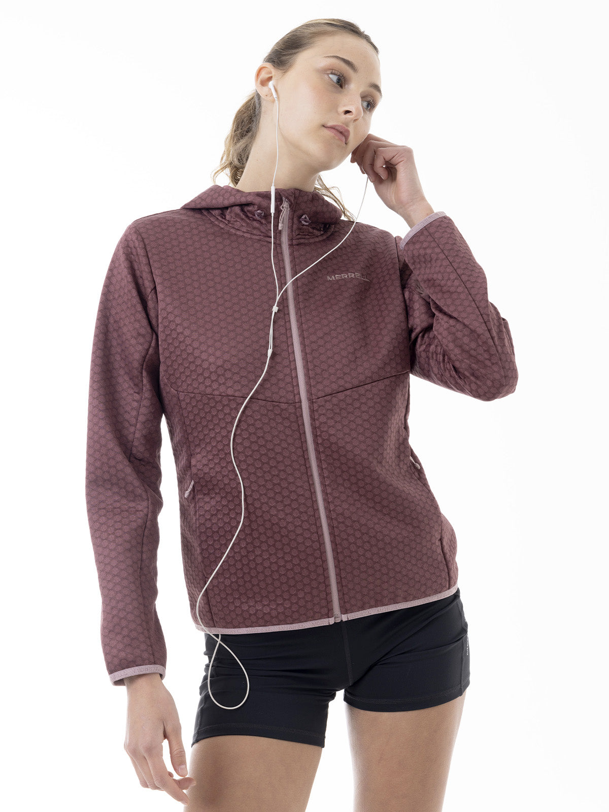 Polerón Mujer Hex Grid Fleece Rosado Merrell
