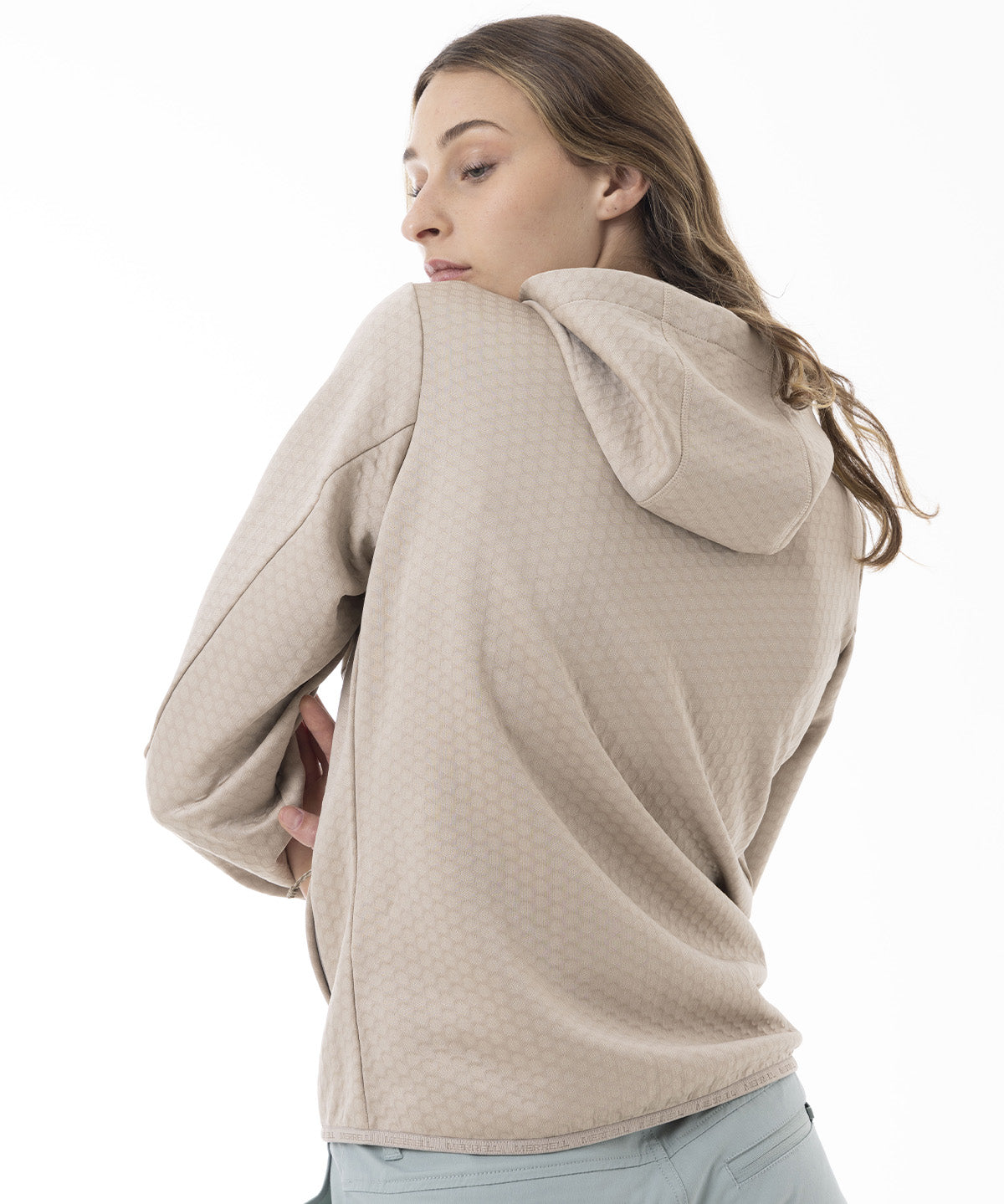 Polerón Mujer Hex Grid Fleece Beige Merrell