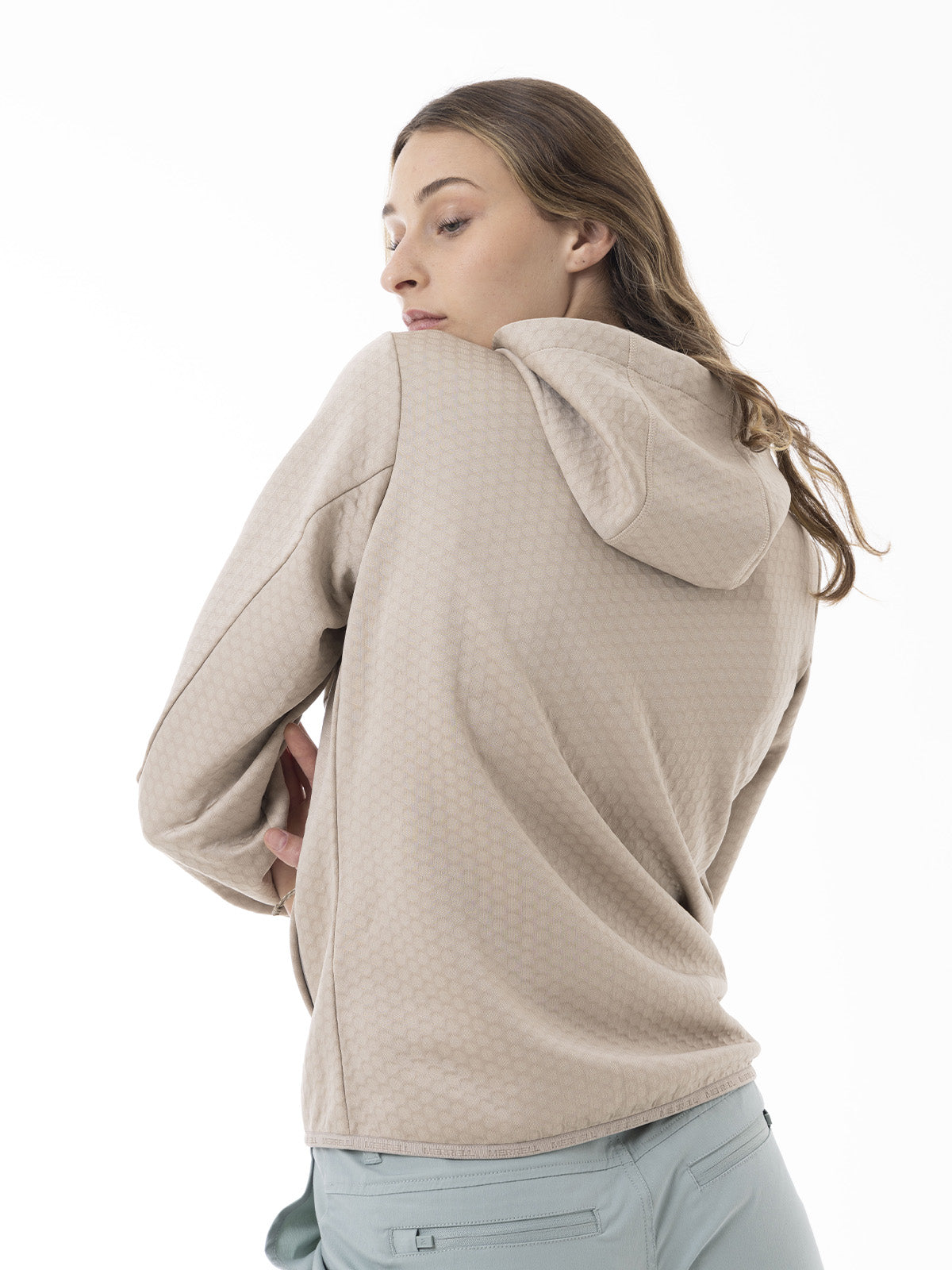 Polerón Mujer Hex Grid Fleece Beige Merrell