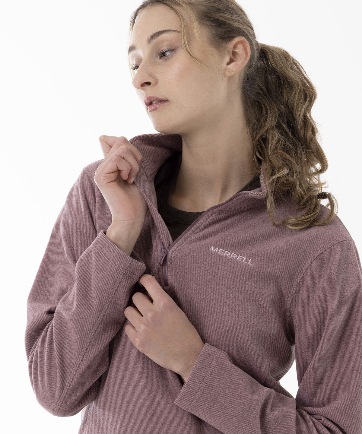 Polar Mujer Micro Core Quarter Zipper Rosado Merrell