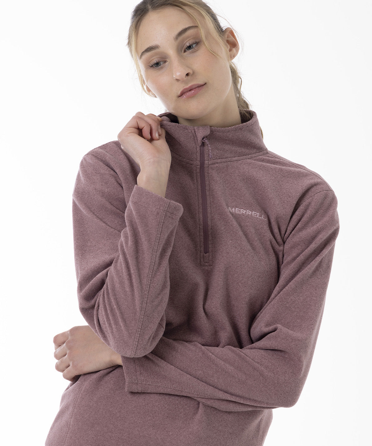 Polar Mujer Micro Core Quarter Zipper Rosado Merrell