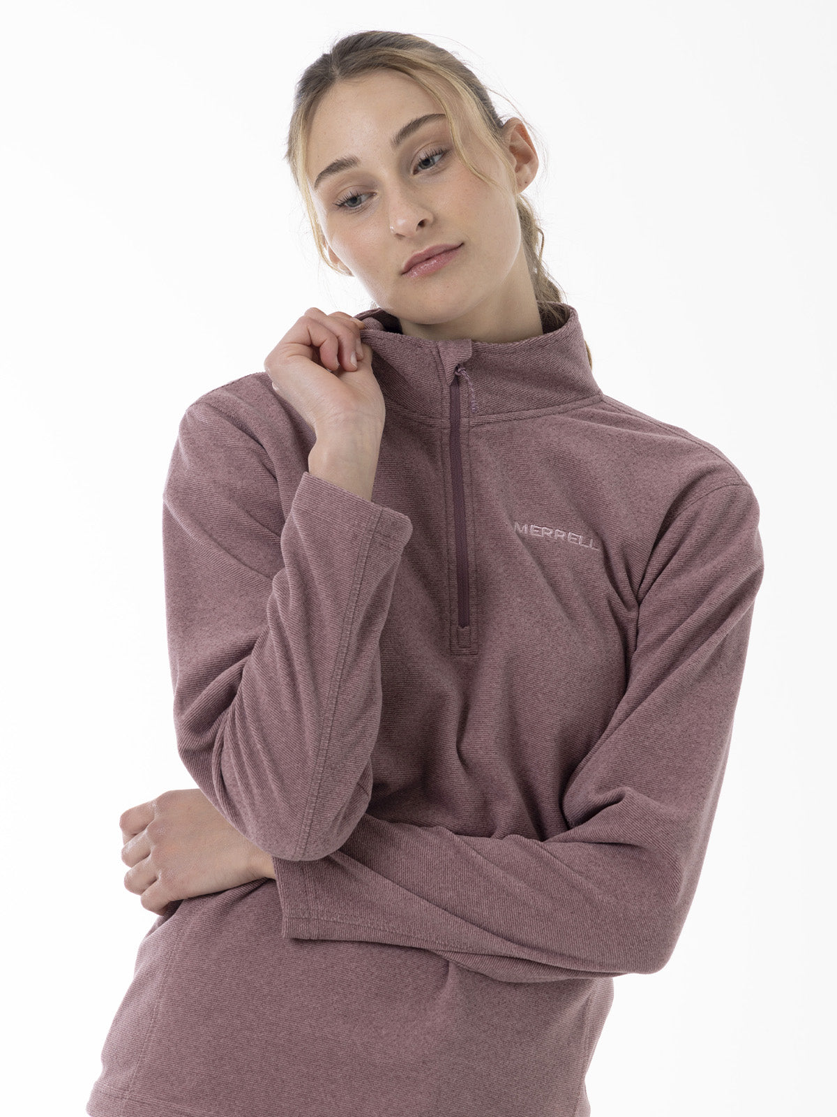 Polar Mujer Micro Core Quarter Zipper Rosado Merrell