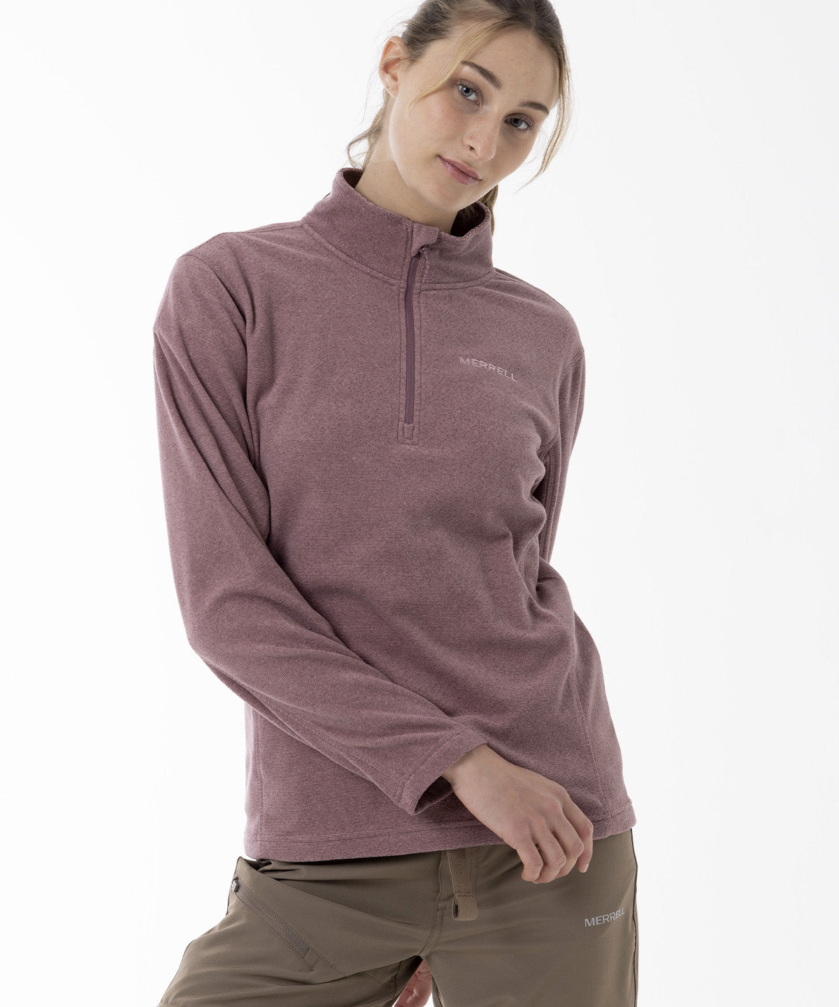 Polar Mujer Micro Core Quarter Zipper Rosado Merrell