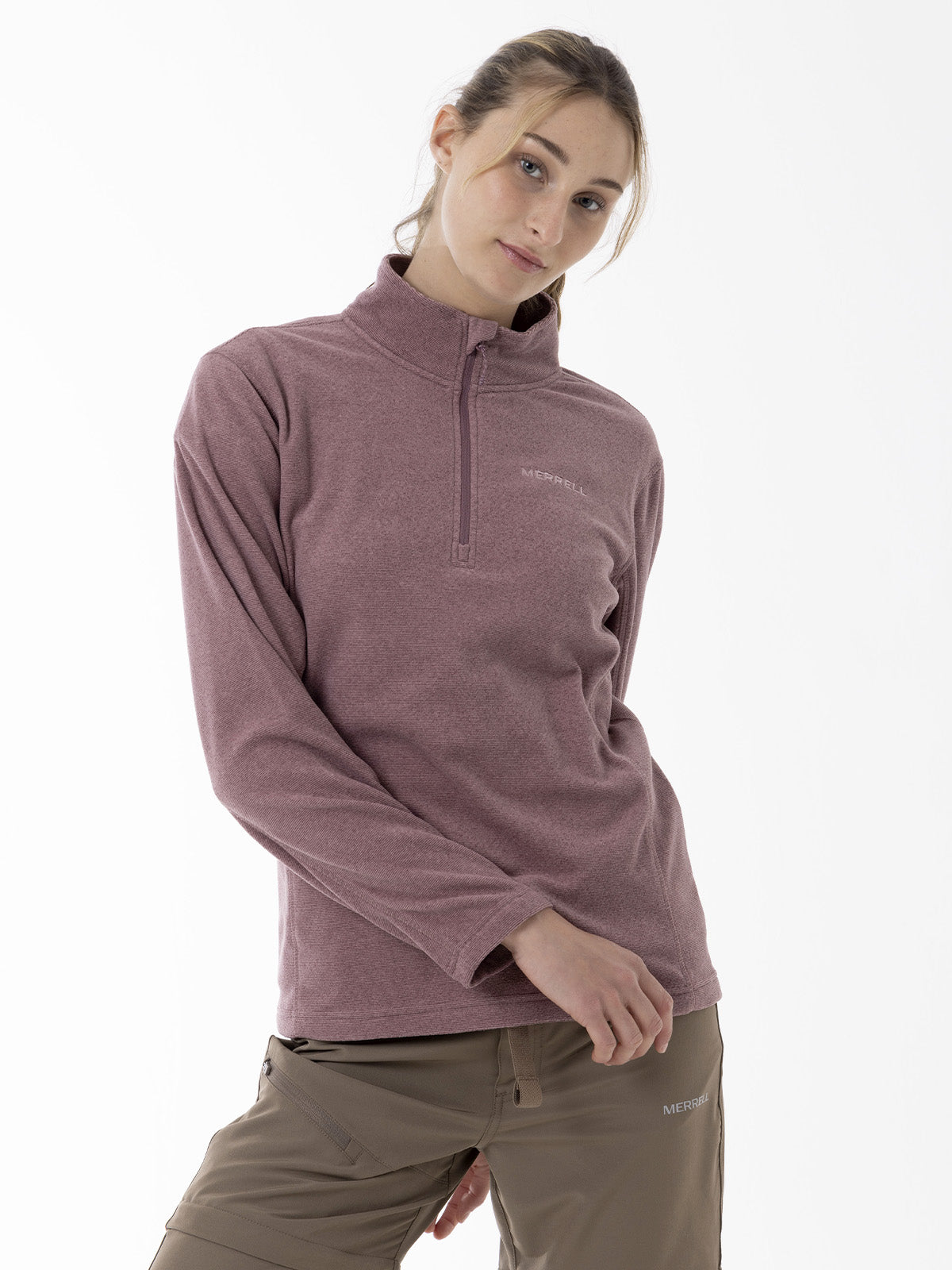 Polar Mujer Micro Core Quarter Zipper Rosado Merrell