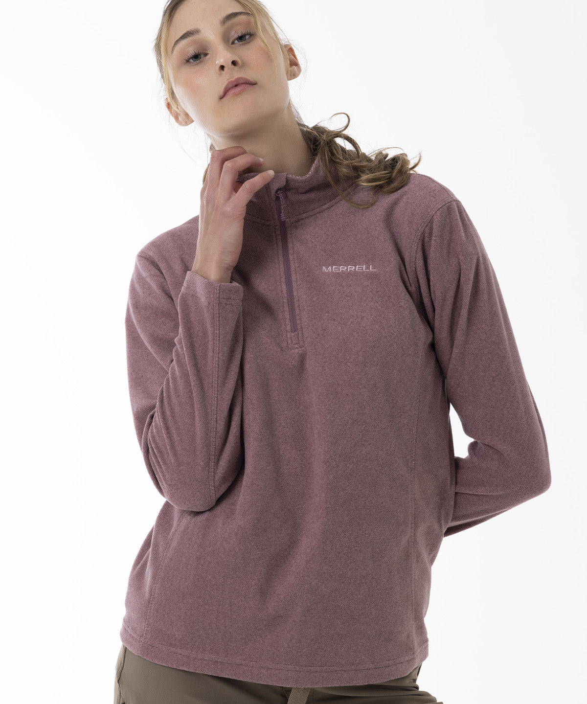 Polar Mujer Micro Core Quarter Zipper Rosado Merrell