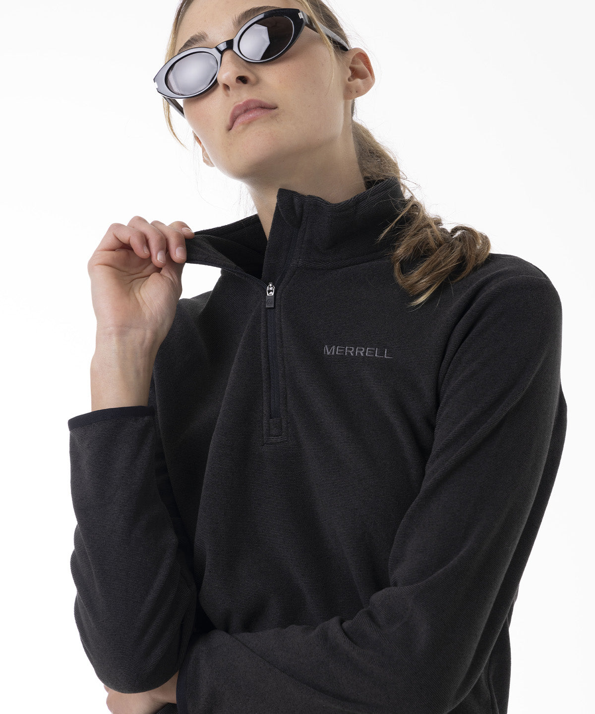 Polar Mujer Micro Core Quarter Zipper Negro Merrell