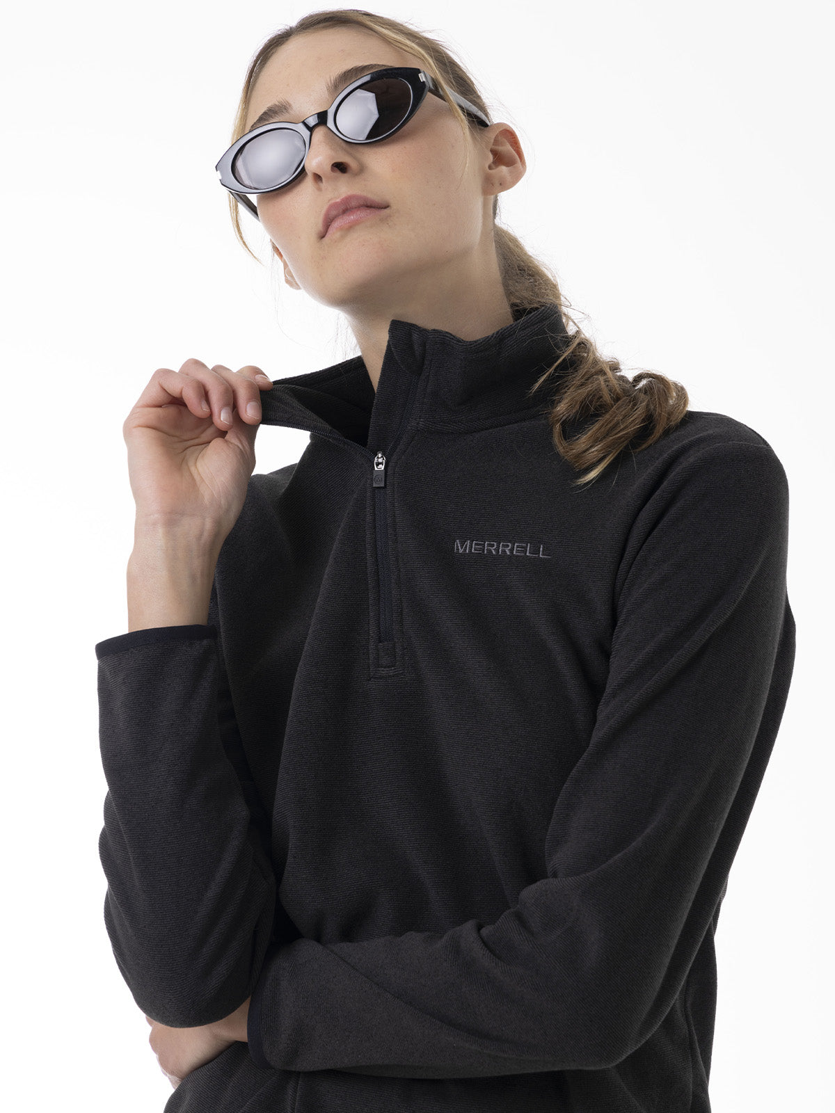 Polar Mujer Micro Core Quarter Zipper Negro Merrell