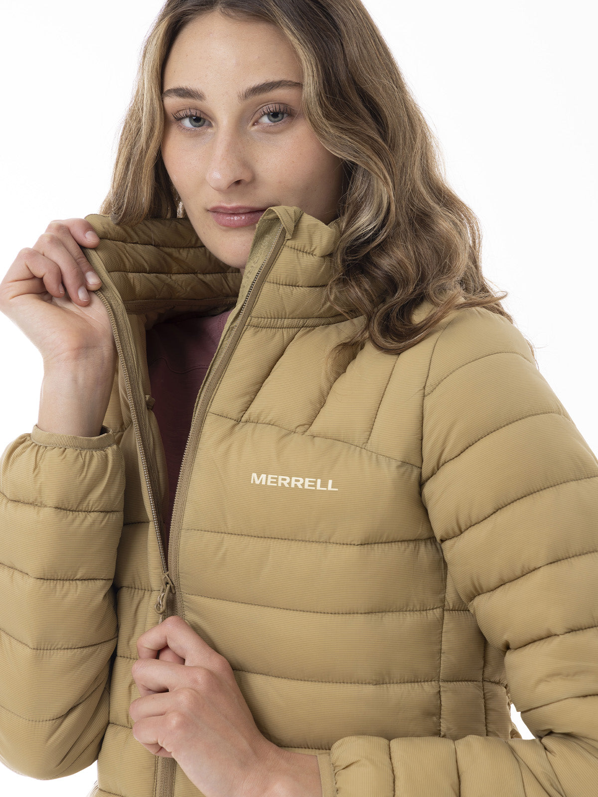 Parka Mujer Core Quilted Mostaza Merrell