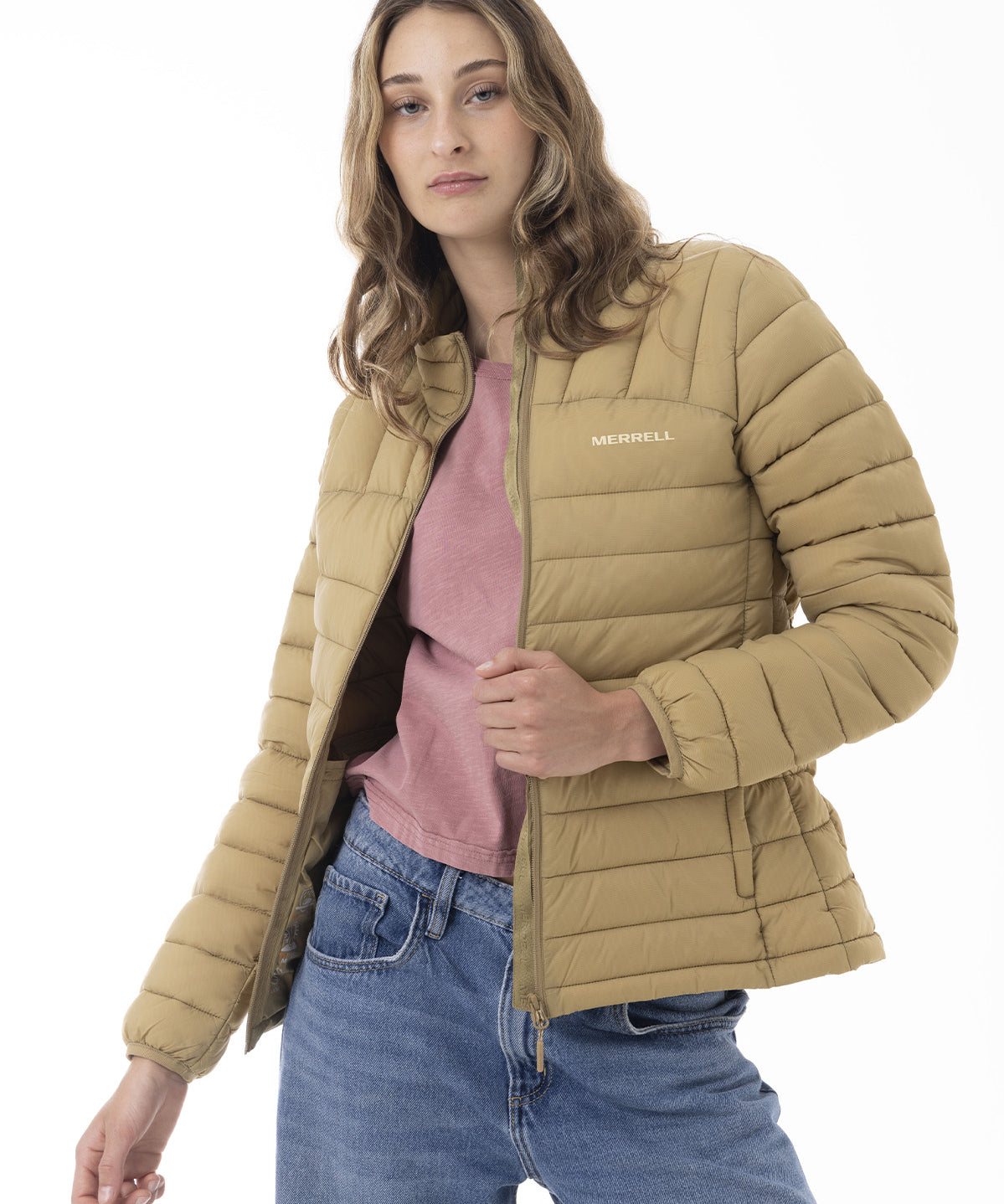 Parka Mujer Core Quilted Mostaza Merrell